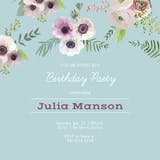 Floral Overlook - Birthday Invitation